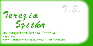 terezia szitka business card