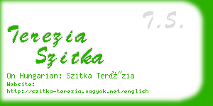 terezia szitka business card